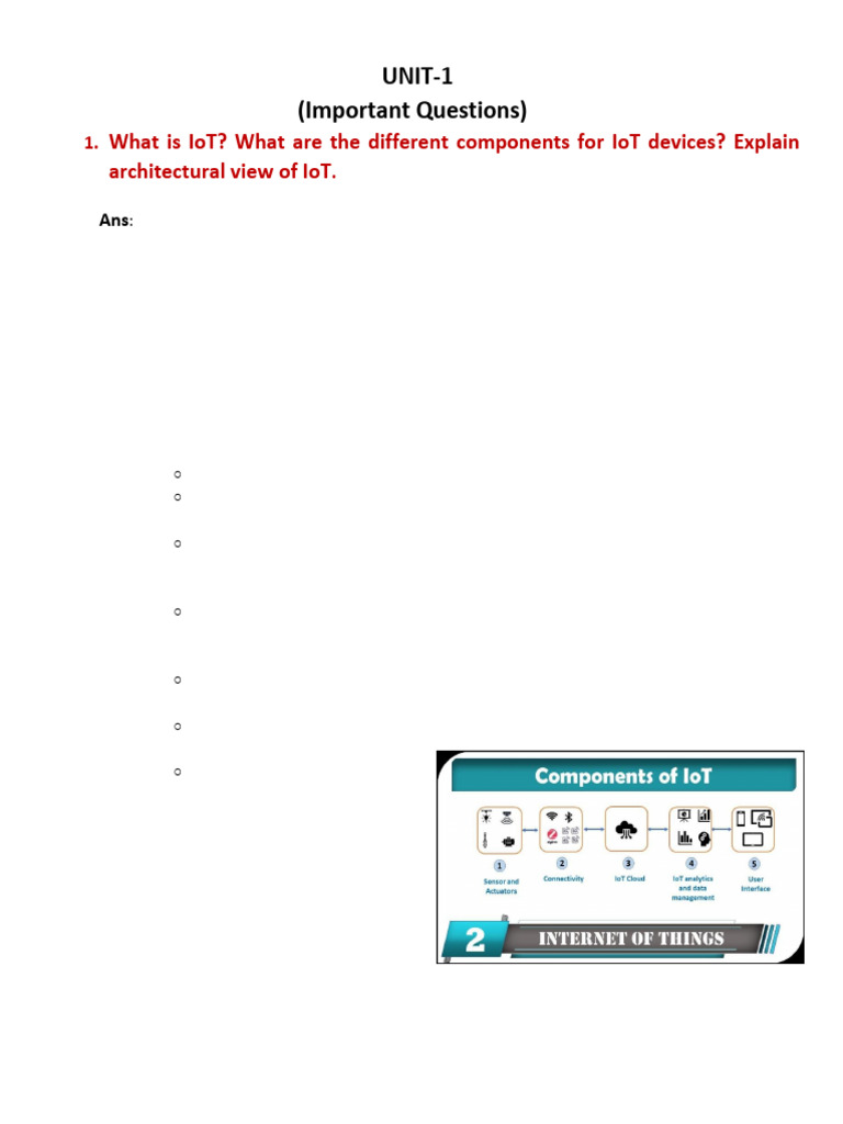 IoT Architecture and Components Overview | PDF | Internet Of Things ...