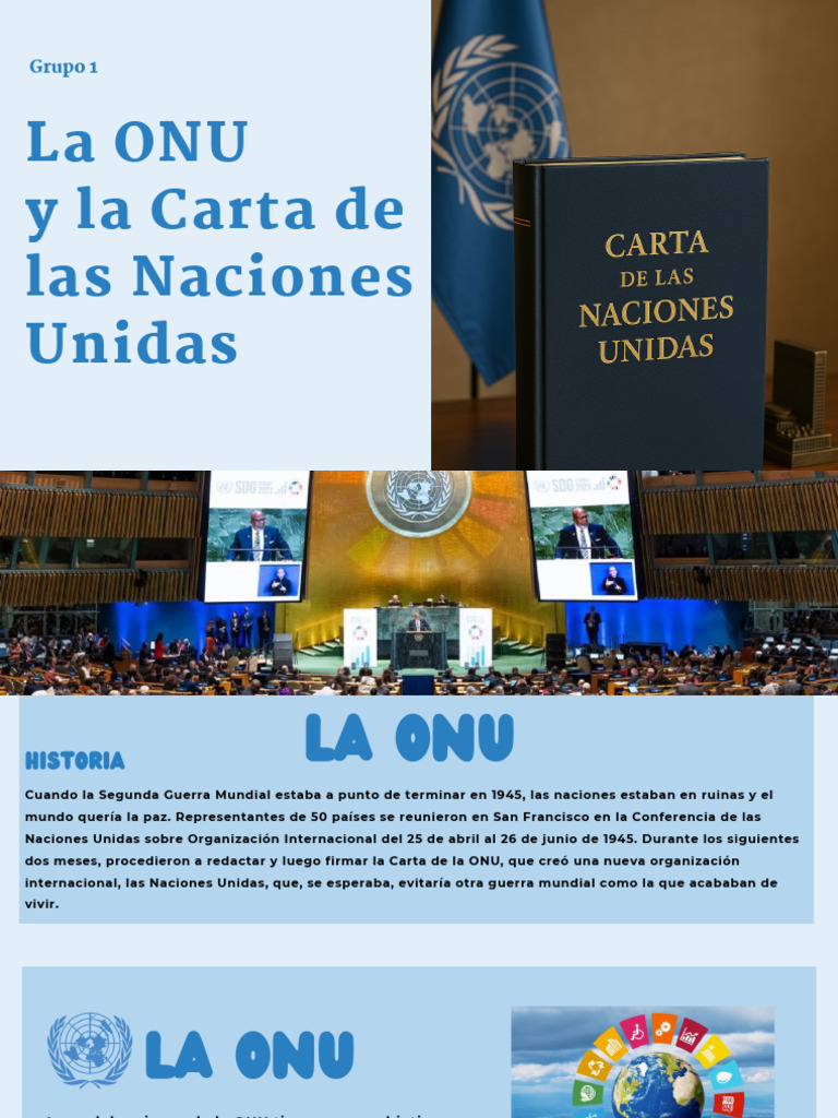 Historia y Objetivos de la ONU | PDF | Naciones Unidas | Relaciones ...