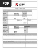 Employee Bio Data Form Format in Word | PDF | Business