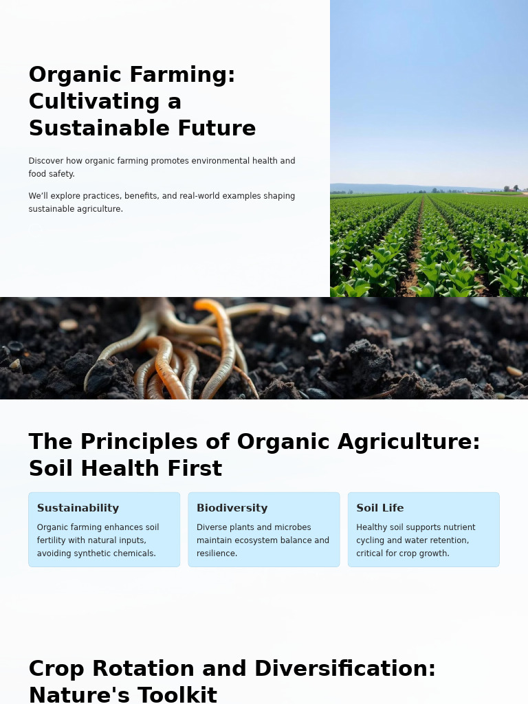 Organic Farming Cultivating A Sustainable Future | PDF | Organic ...
