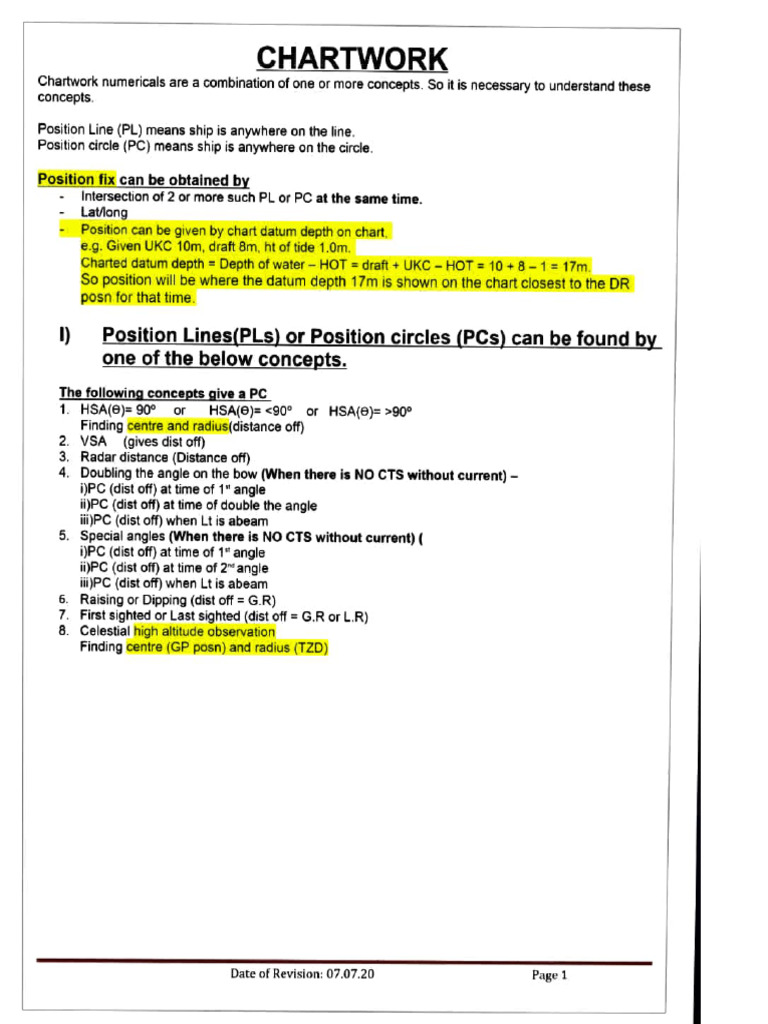 Chart Work | PDF