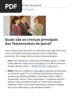 Testemunhas de Jeová: Conheça-nos | PDF | Teologia | Crença e doutrina ...