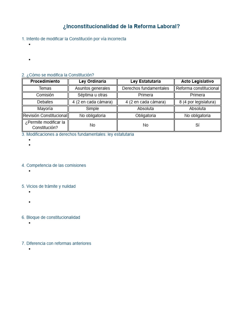 Inconstitucionalidad de la Reforma Laboral | PDF | Sindicato | Derecho ...
