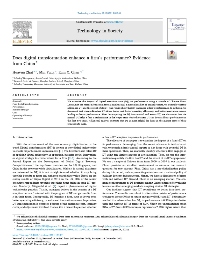 Digital Transformation and Firm Performance | PDF | Innovation ...