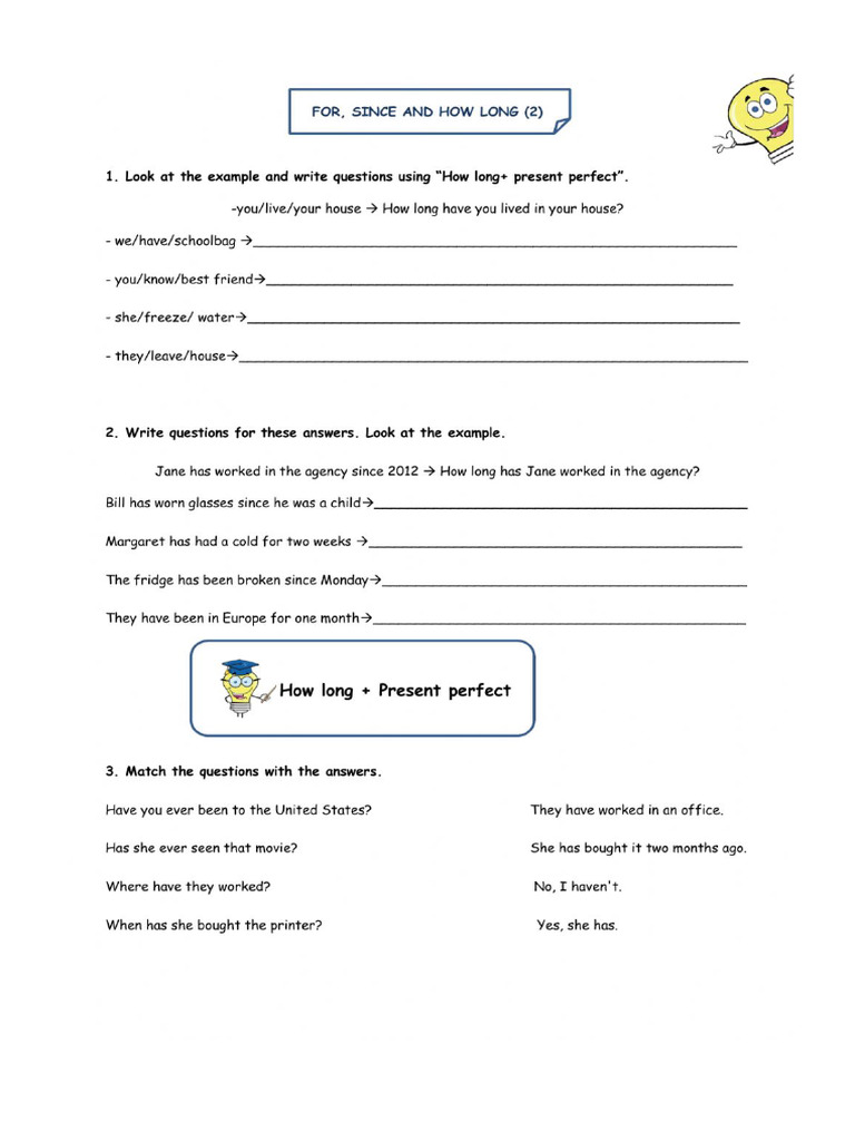 How Long in Present Perfect | PDF