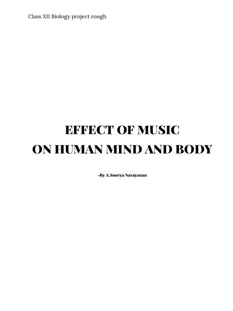 Effects of Music On Human Mind and Body | PDF | Heart Rate | Emotions