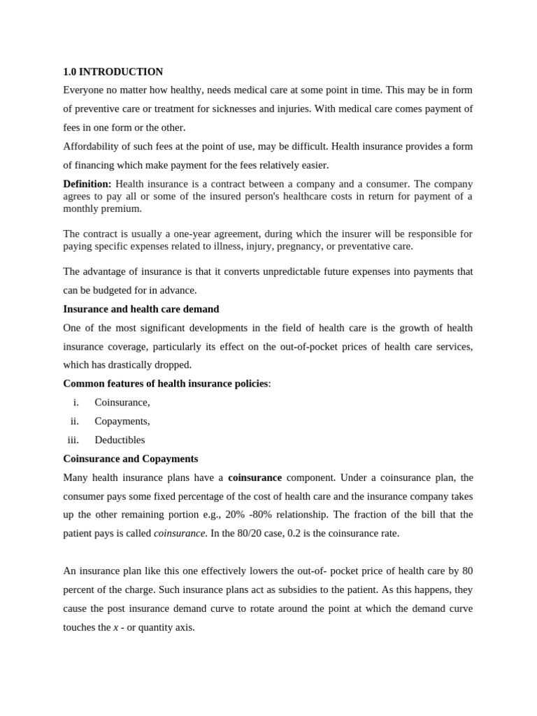 Topic 6 - Health Insurance | PDF | Insurance | Demand