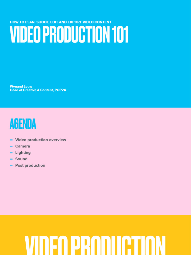 Video Production 101 | PDF | Shutter Speed | Camera Lens