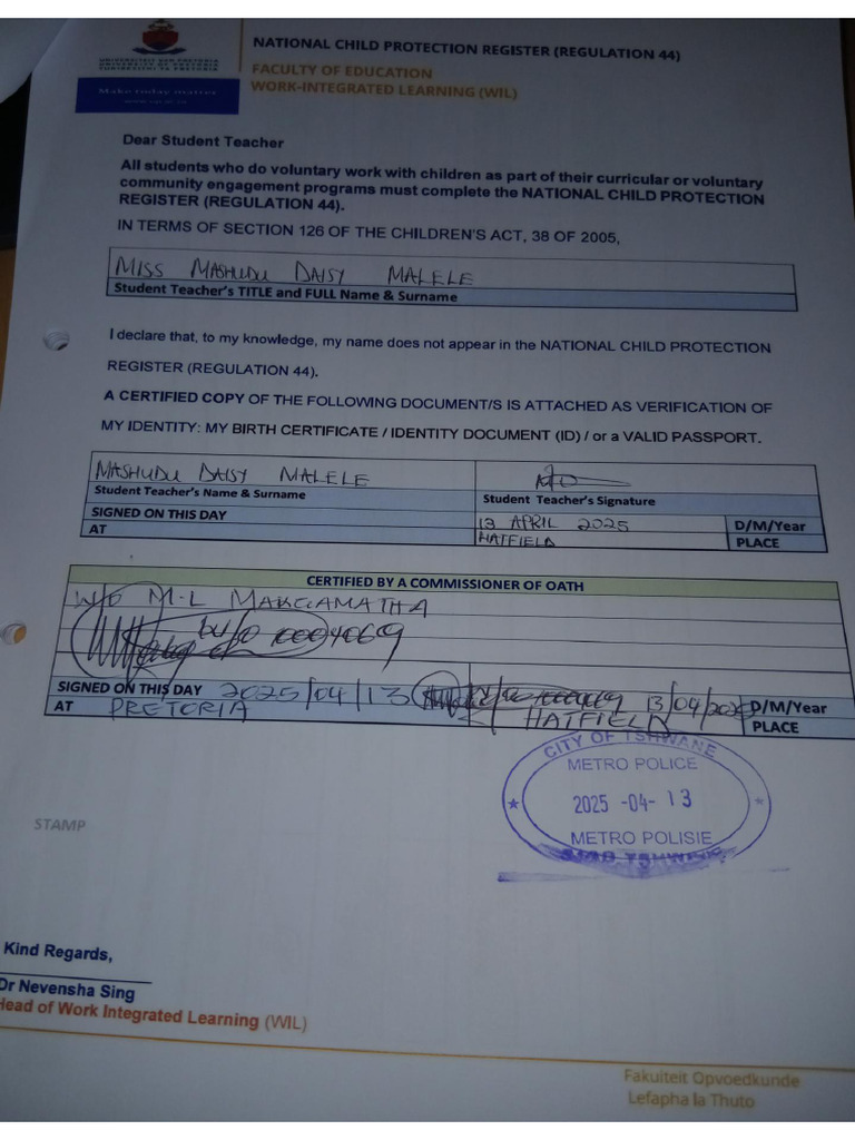 National Child Protection Register | PDF