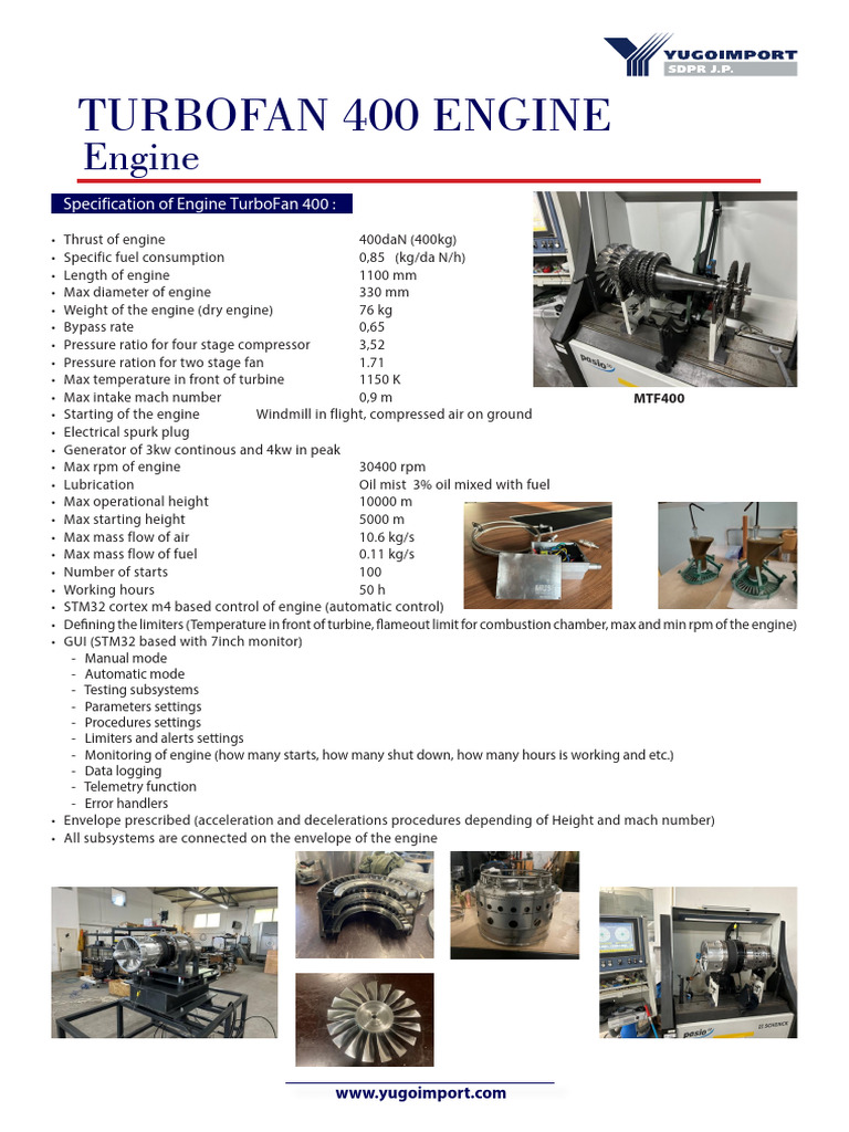 MS 400 Turbofan Engine Specifications | PDF | Engines | Internal ...
