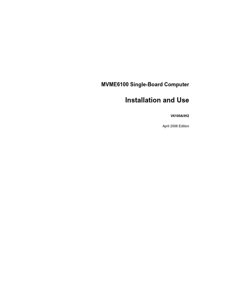 MVME6100 Board Installation Guide | PDF | Electrostatic Discharge ...