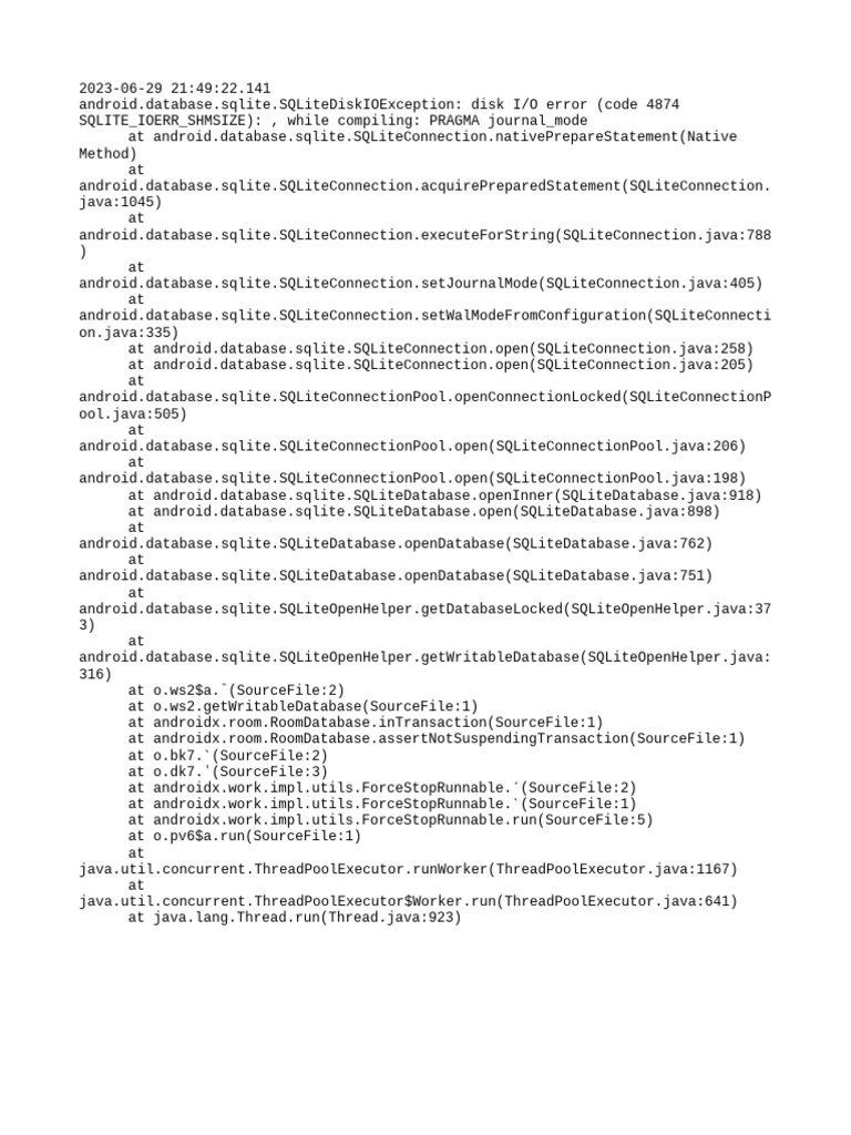 ztorrent SQLite Disk I/O Error | PDF