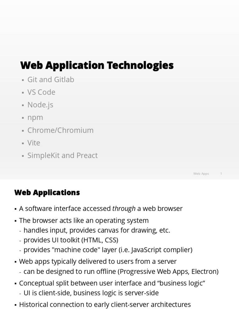 Web App Development Tools Overview | PDF | Document Object Model ...