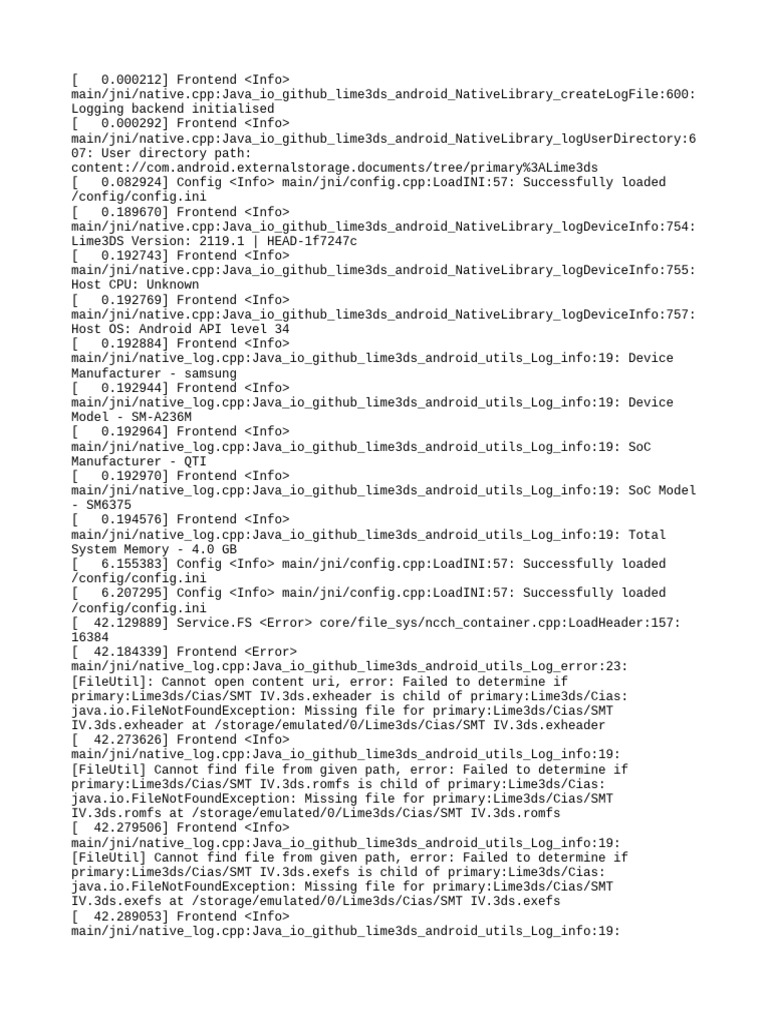 Lime3DS Android Logging Details | PDF | Computer Science | Computing ...