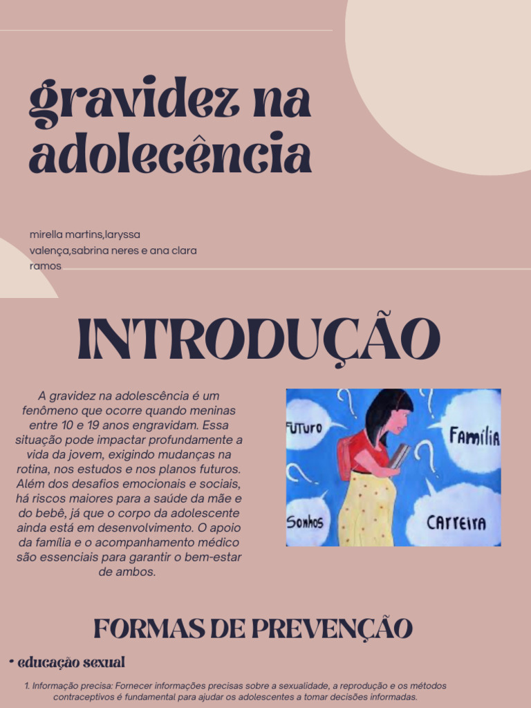 Gravidez na Adolescência: Desafios e Apoio | PDF | Adolescência | Gravidez