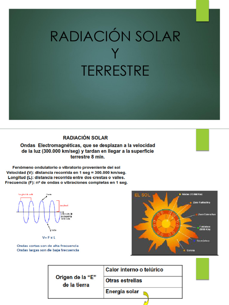 3 Radiación Solar y Terrestre 2025 | PDF