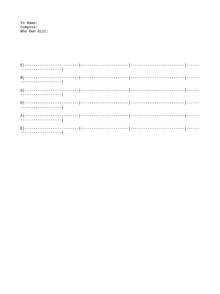 Gangsta Guitar Format | PDF