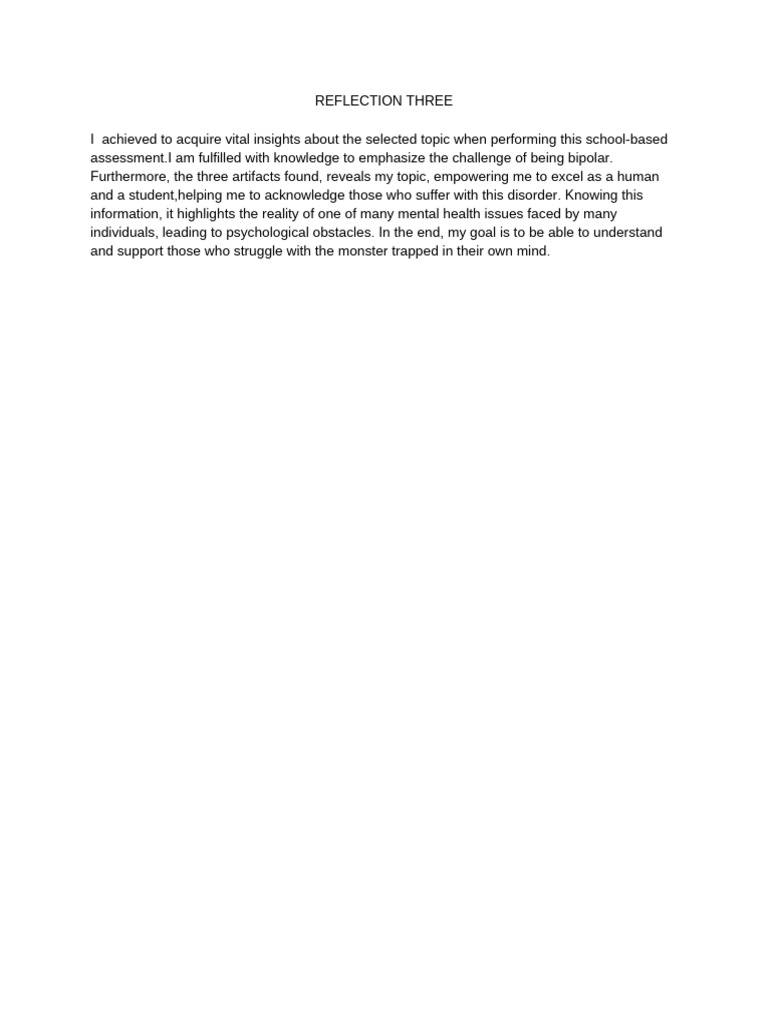 Reflection Three | PDF