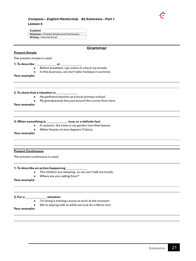 B2 - Lesson 4 | PDF | Linguistics