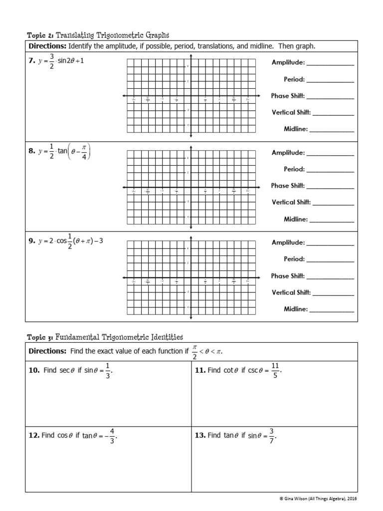 Trigonometric Graphs and Identities Guide | PDF | Mathematical ...