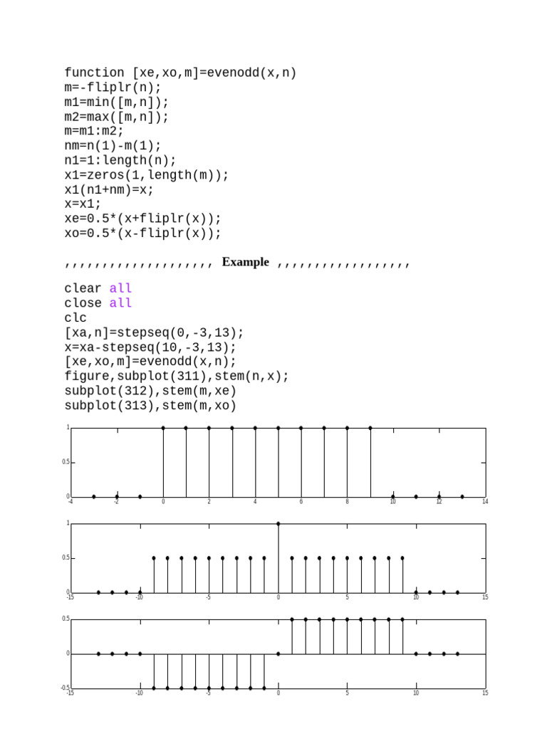 Even Odd Decomposition Function | PDF