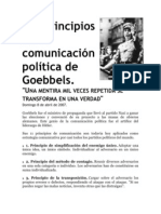 Los Principios de La Comunicación Política de Goebbels