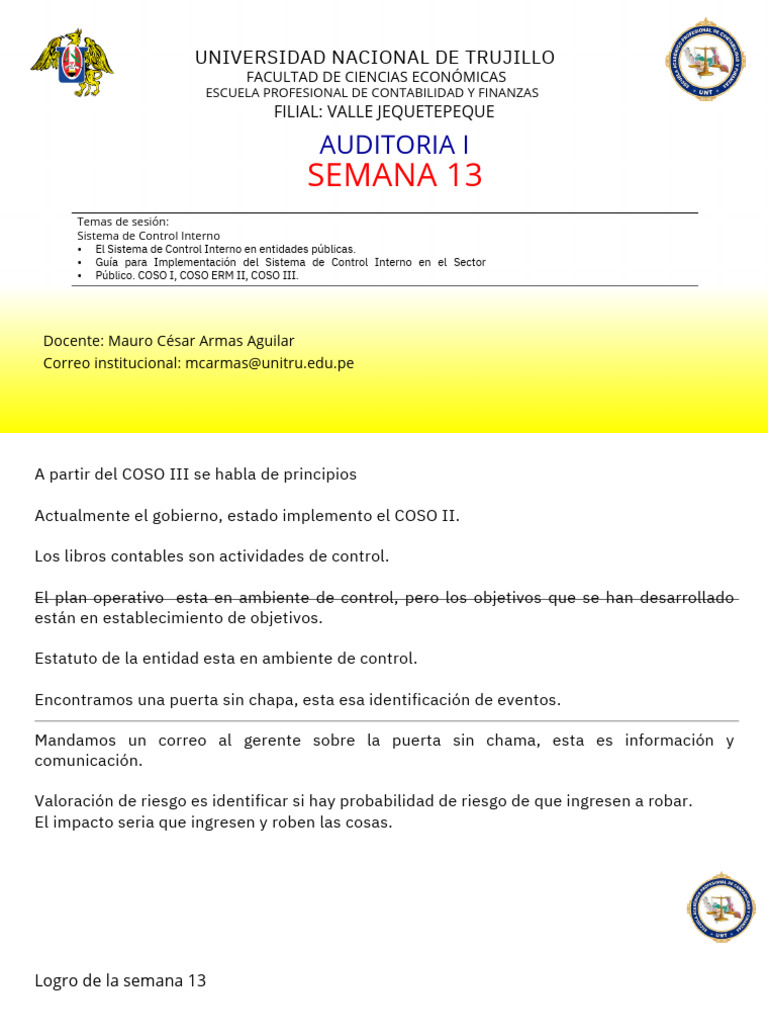 Control Interno y COSO en Auditoría | PDF | Auditoría | Business