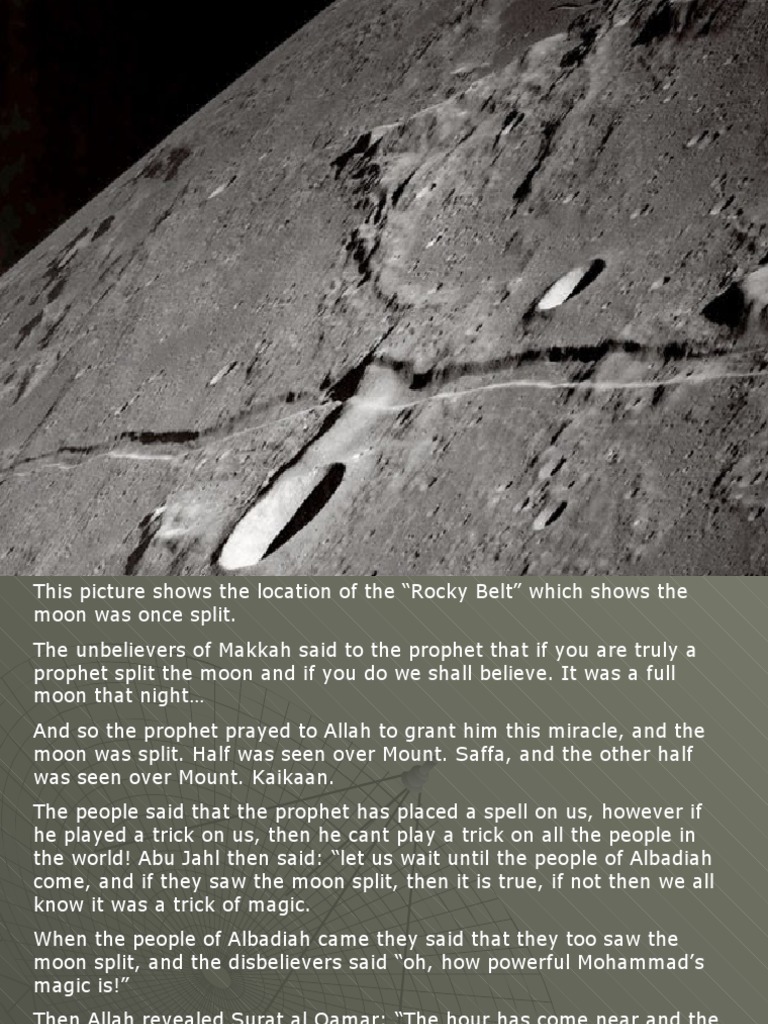 Moon Split: A Quranic Miracle | PDF | Muhammad | Monotheistic Religions