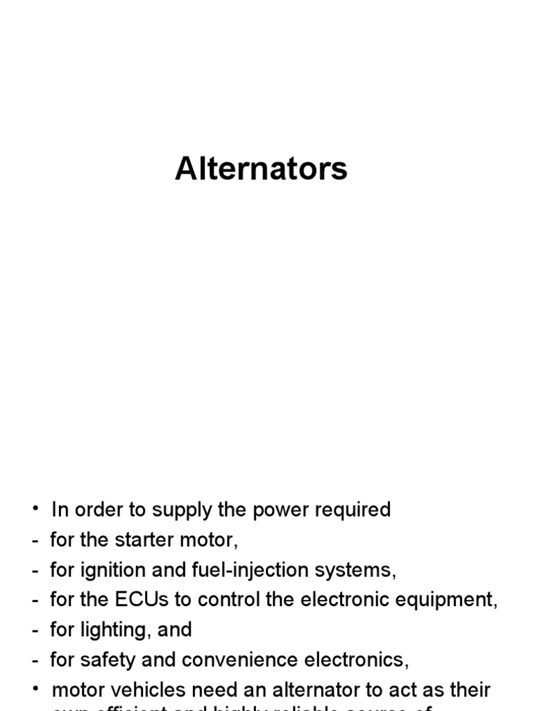 Alternators | PDF | Rectifier | Direct Current