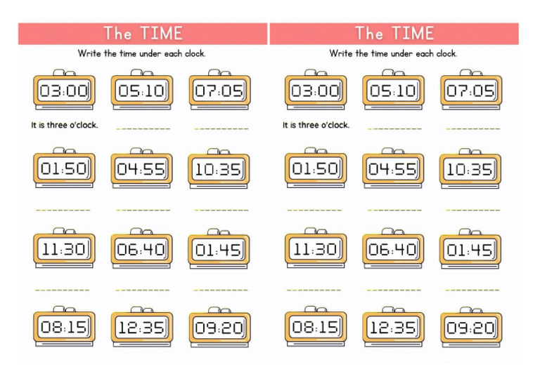 Telling The Time | PDF