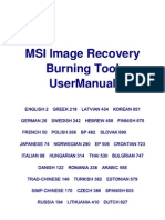 MSI Recovery Image Burning Tool Manual
