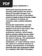 Devil's Toothpaste Experiment Guide | PDF | Hydrogen Peroxide