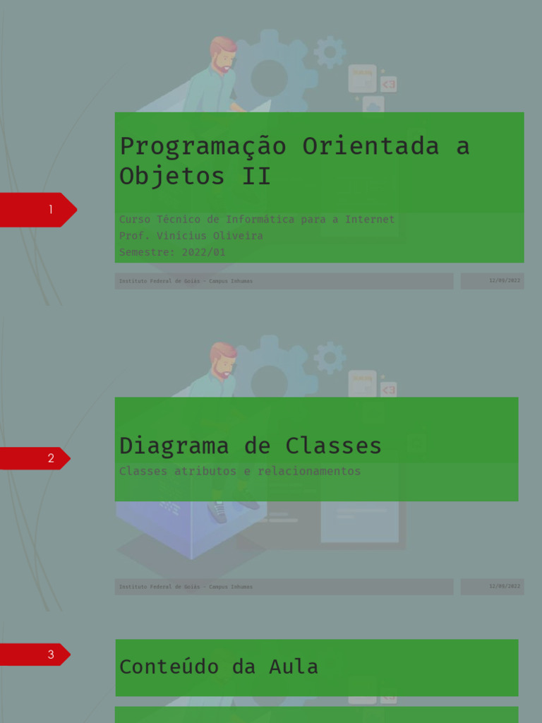 Diagrama de Classes em POO II | PDF | Classe (programação de ...