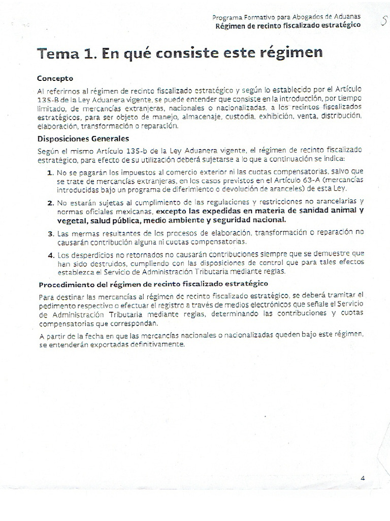 Regimen Aduanero V-1 | PDF