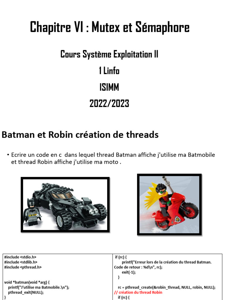 Mutex et Sémaphores en C | PDF | Programmation informatique ...