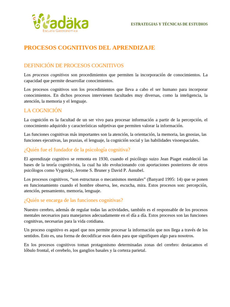Estrategias y Tecnicas de Estudios | PDF | Aprendizaje | Cognición