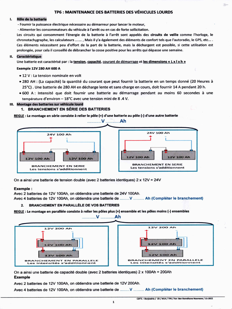 TP6 Batterie | PDF