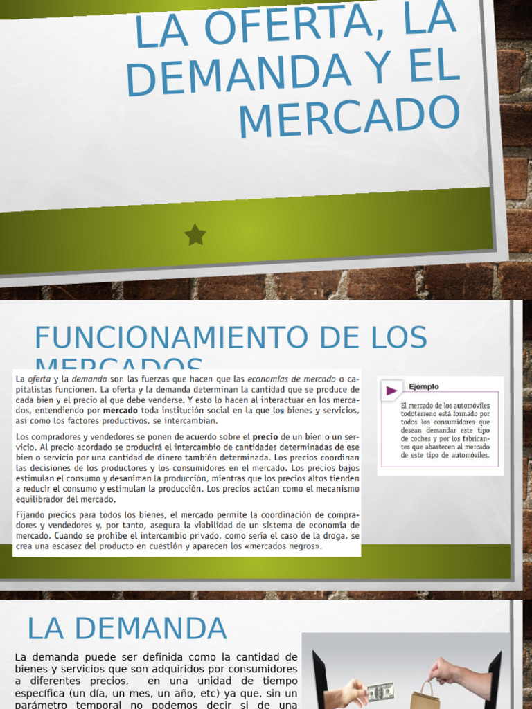 Clase 6 La Oferta, La Demanda y El Mercado | PDF | Demanda | Oferta ...