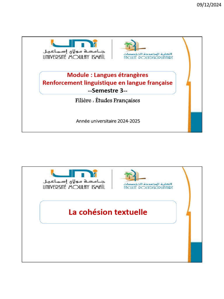 Anaphore et cohésion textuelle en français | PDF | Phrase | Clause