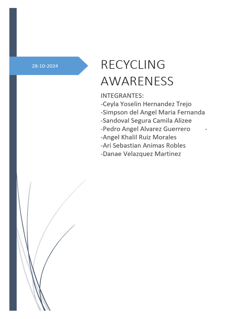 Raising Awareness About The Importance of Recyclin | PDF | Recycling ...