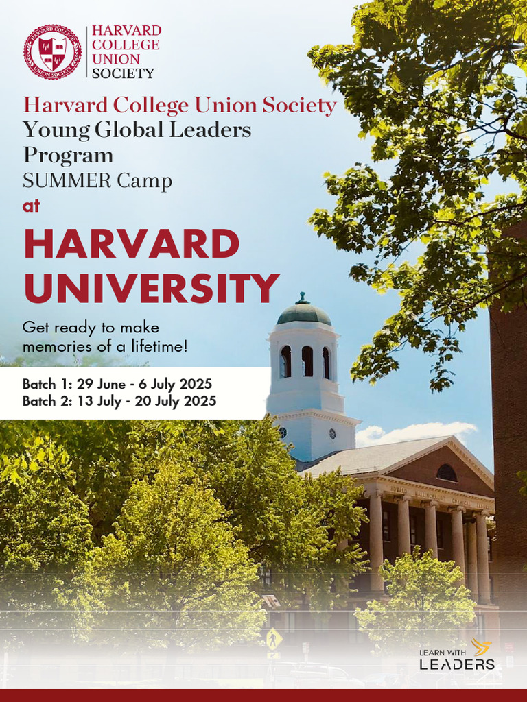 Harvard Young Leaders Summer Camp 2025 | PDF | Public Speaking | Meal