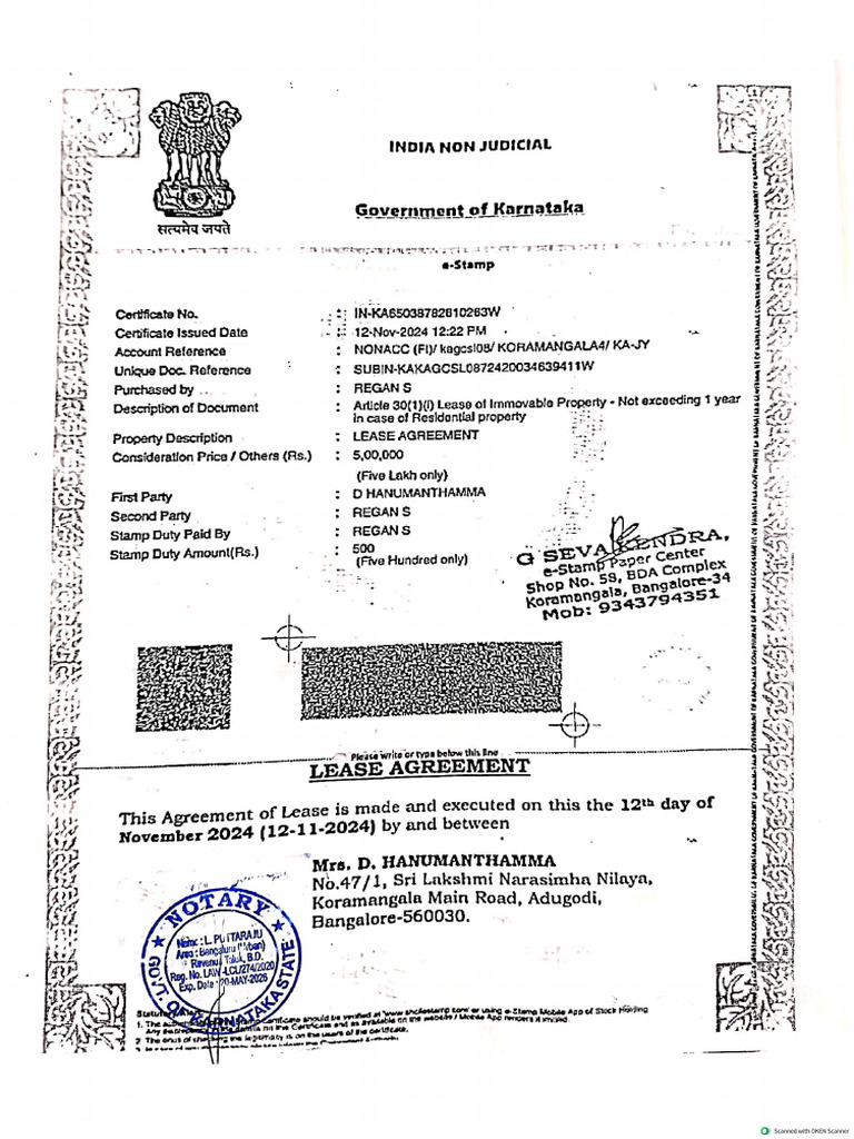 Regan Rental Agreement | PDF