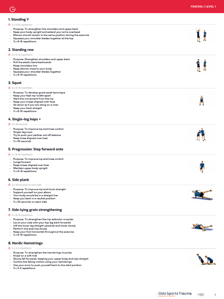 Fencing Strength Training Exercises | PDF | Anatomical Terms Of Motion ...