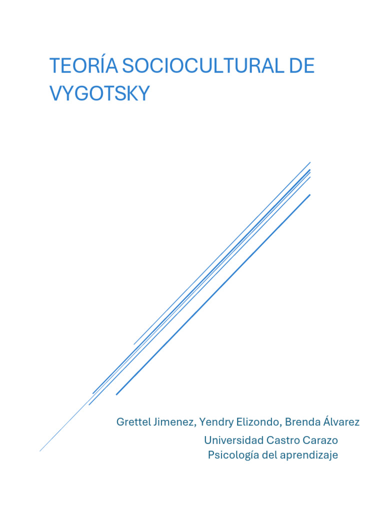 Teoria Sociocultural de Vygotsky | PDF | Aprendizaje | Enseñando
