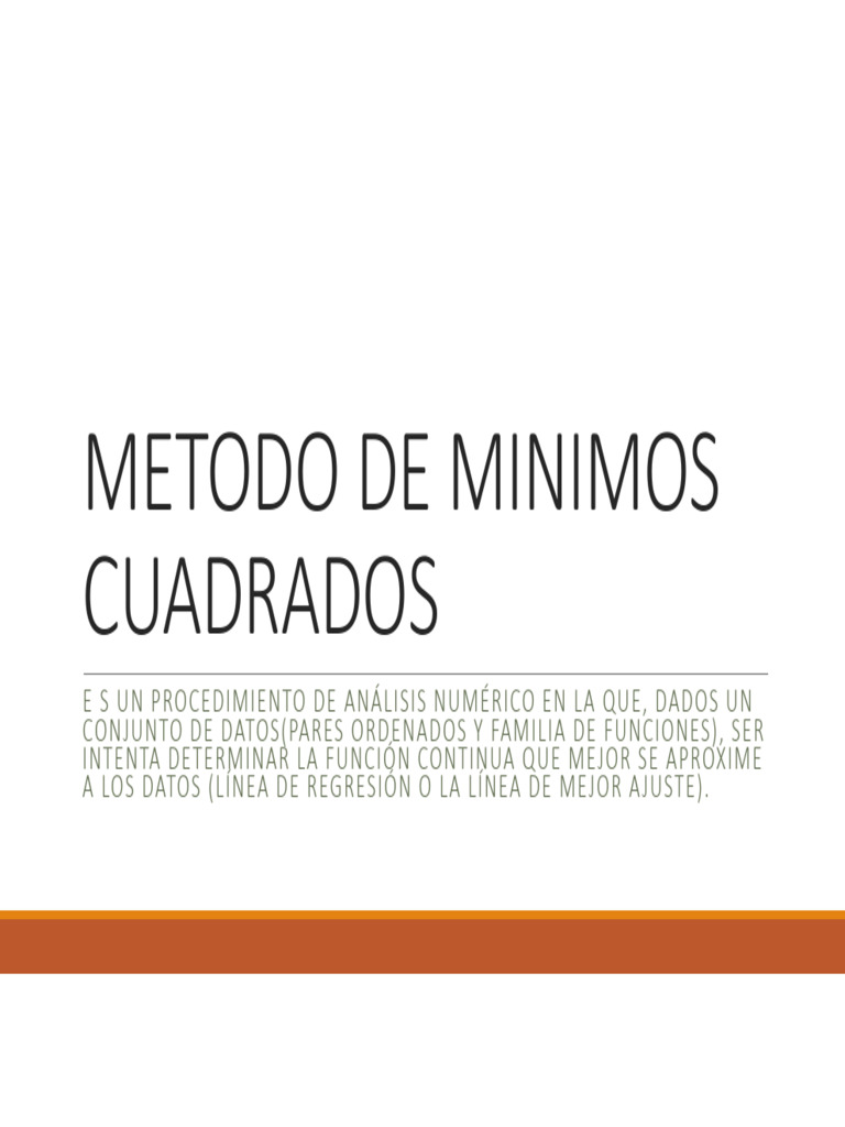 METODO DE MINIMOS CUADRADOS 2 | PDF