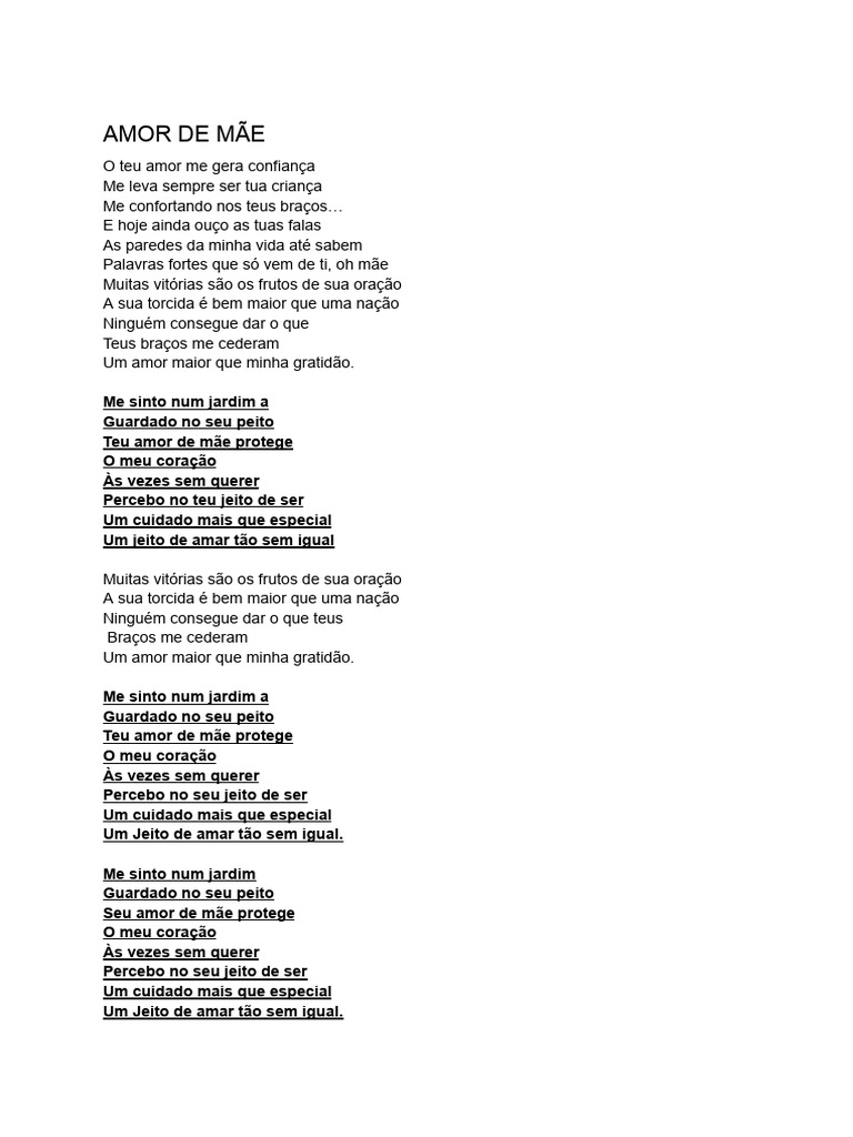 Poema sobre o Amor de Mãe | PDF