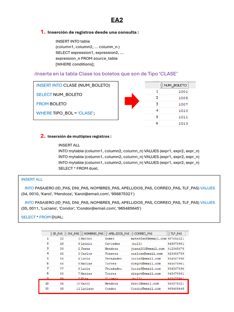 Consultas SQL para Gestión de Registros | PDF | Bases de datos