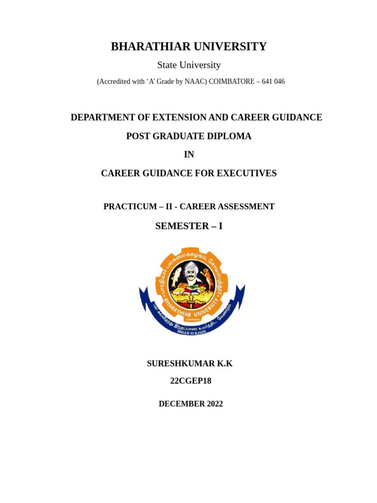 Career Assessment Practicum Overview | PDF | Wechsler Adult ...
