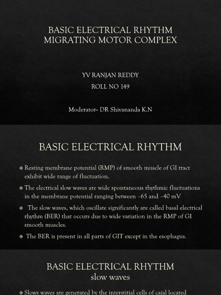 Basic Electrical Rhythm in GI Tract | PDF