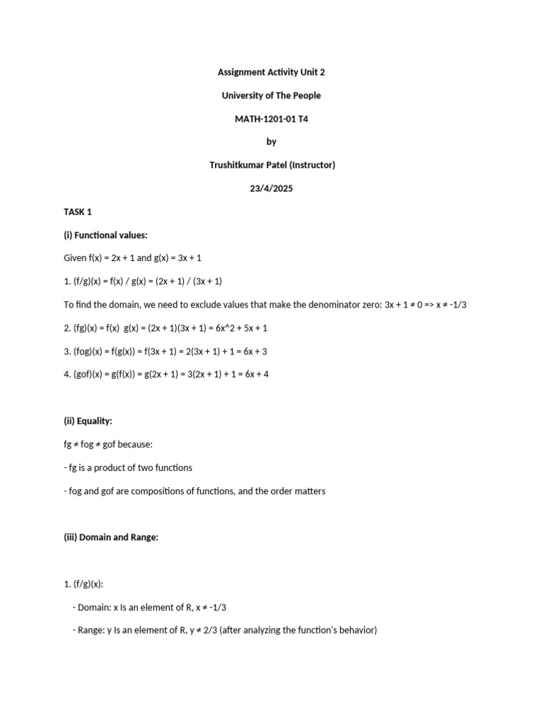 Functions and Inverses in Mathematics | PDF | Function (Mathematics ...